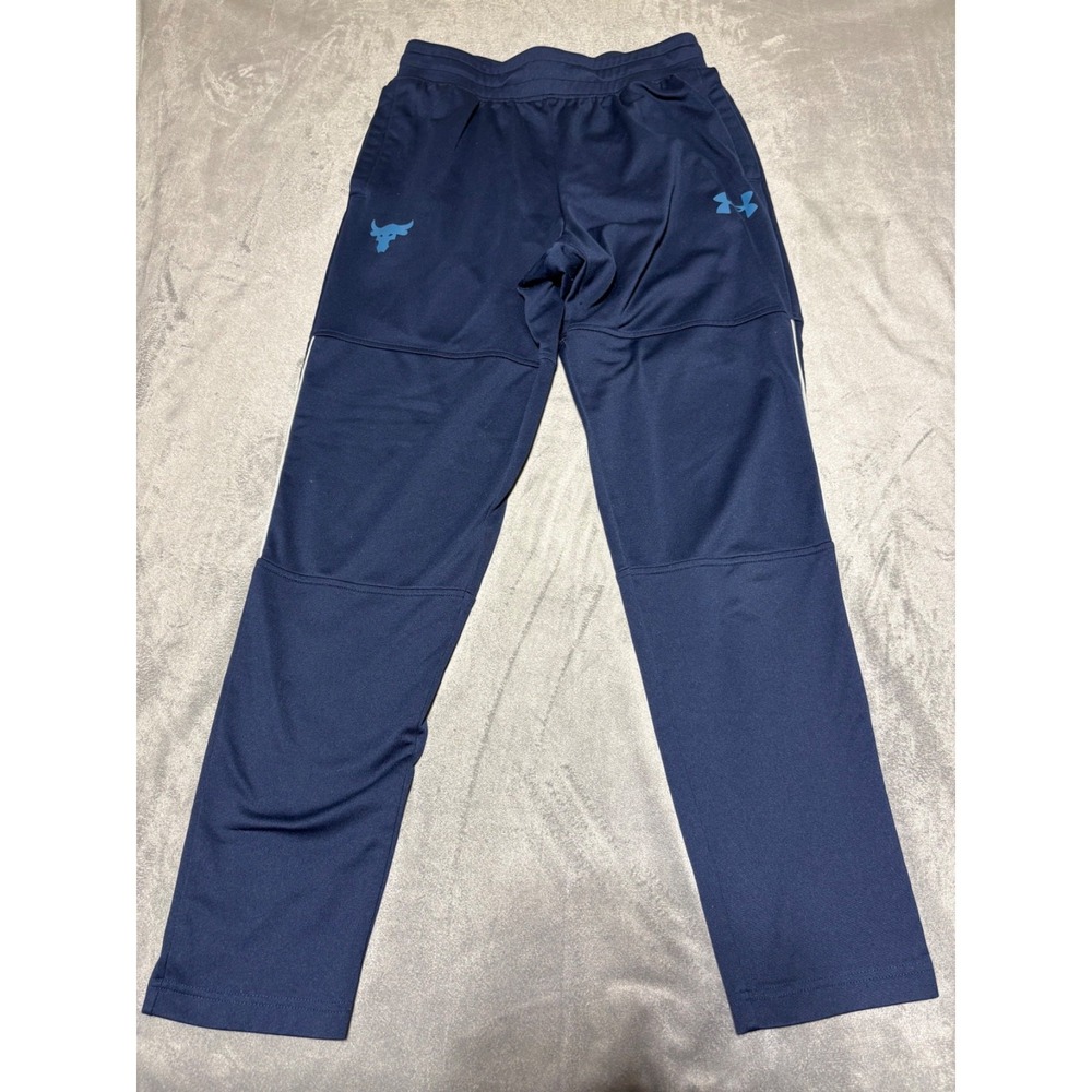 Under Armour Mens Size M Loose Blue Project Rock Knit Track Pants 1357201 Wear - Picture 1 of 13